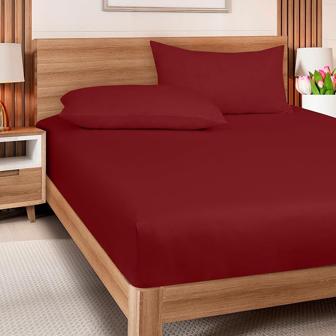ROYALE LINENS 300 Thread Count 100% Long Staple Combed Cotton Fitted Sheet King - Image 6