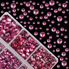 4000Pcs Mixed Size Hot Fix Round Crystals Gems Glass Stones Hotfix Flat Back - Image 2