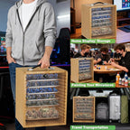 Miniature Storage Case for Collectibles Miniatures, Wooden Display Cases - Image 8