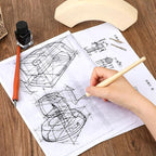 14pcs Oblique Calligraphy Comic Pen Set, 2-in-1 Wooden Pen Holder - Image 6