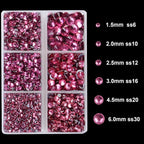 4000Pcs Mixed Size Hot Fix Round Crystals Gems Glass Stones Hotfix Flat Back - Image 3