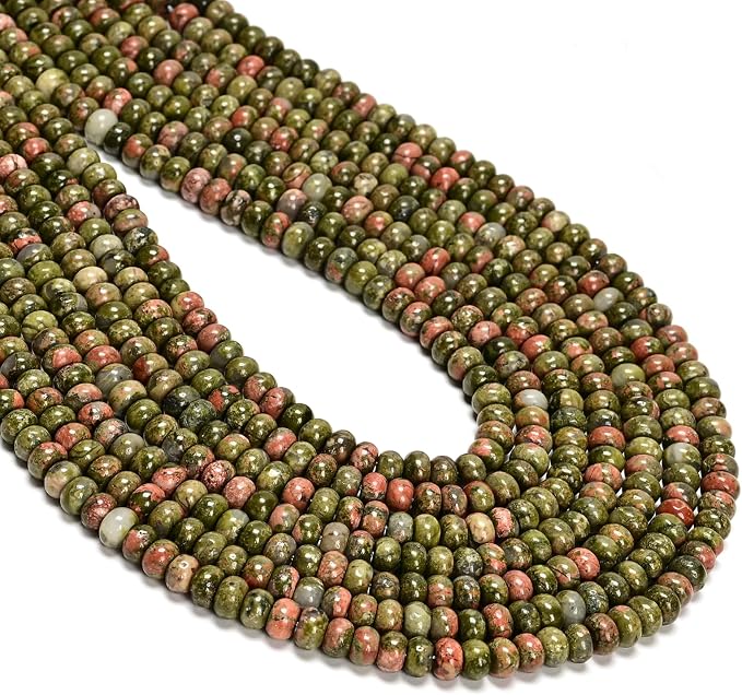 ICAI 4x6mm Natural Rondelle Beads – Loose Gemstone Spacers by CAI+YI+MING