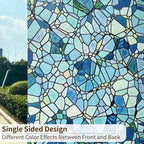 funlife Original Hand-Drawn Privacy Stained Glass Window Film, Reusable Single - Image 2