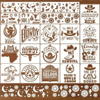 AFRITEE Western Cowboy Stencils by AFRITEE