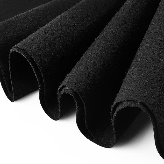 BENECREAT 10FT 15.75 Inch Wide Black Felt Roll Craft Felt Nonwoven Fabric - Image 3