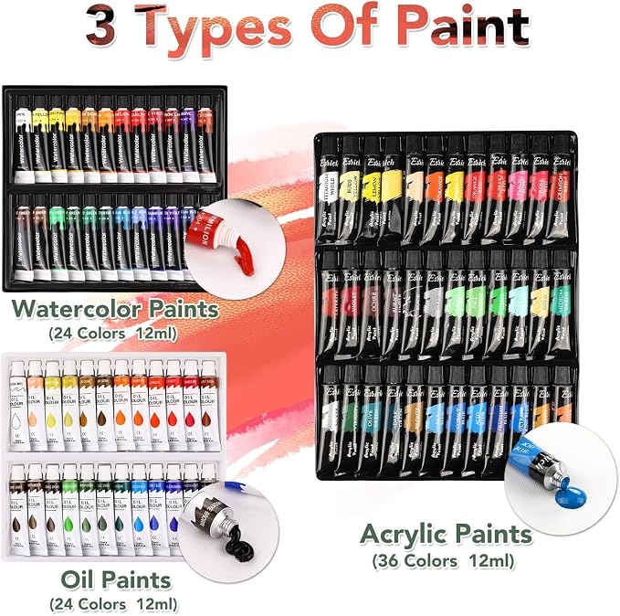ESRICH 141PCS Deluxe Artist Painting Set, Painting Supplies - Image 3