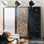 rabbitgoo Window Privacy Film Rainbow Film Decorative Window Sticker, 3D Static - Image 2