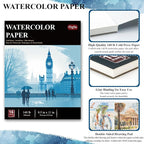 Water Color Paper 8.5 x 11, Water Color Sketch Books 16 Sheets, Cold Pressed - Image 4