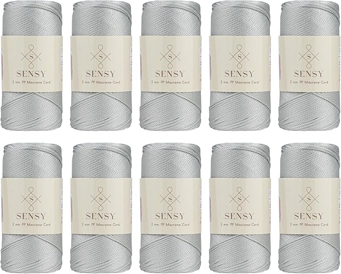 10 Skeins of Sensy Premium 2mm 251 Yards Polyester Rope 100% Polypropylene Cord by SSENSY