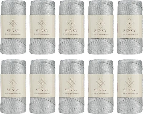 10 Skeins of Sensy Premium 2mm 251 Yards Polyester Rope 100% Polypropylene Cord by SSENSY