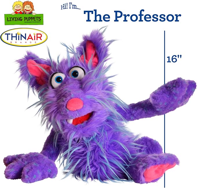 Living Puppets 16-Inch Plush Purple Monster Hand Puppet - Image 3