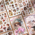 Vintage Scrapbook Sticker Book for Adults, 50 Sheets Aesthetic People Stickers - Image 2