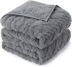 Weighted Blanket Queen Size 17lbs, Ultra-Warm Thick Sherpa Weighted Blankets by Home