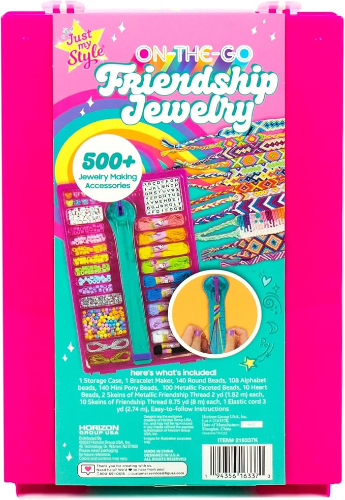 Just My Style On-The-Go Jewelry Studio – Bracelet-Making Travel Kit – DIY Bead - Image 6