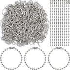 200 pcs 100 mm Long Bead Connector Clasp Ball Chains Keychain Tag Keychain Ball by HAPY+SHOP