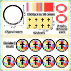 48PCS Sunday School VBS Crafts Bulk: Paper Cross Nativity Suncatchers, Jesus - Image 4