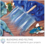 Hand Dyed FIRESTAR Nylon Fiber for Spinning, Felting and Doll Making. Trilobal - Image 3
