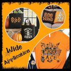 HTVSTD Pumpkin Halloween HTV Heat Transfer Vinyl 12pcs 12×10in | Halloween - Image 6