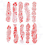 Royal Kraft Fabric Wooden Stamps Creative Border Pattern Printing Blocks - Image 3