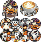 Axquilon 8 Pcs Halloween Diamond Art Coasters Kit by Axquilon
