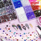 qiipii 48 Color 3mm Jelly AB & Crystal Colorful Resin Rhinestones - Image 4
