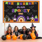 ojustbeok Halloween Bulletin Board Rainbow Pumpkin Ghost Decorations Bat Castle - Image 6