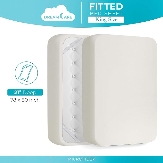 DREAMCARE King Fitted Sheet - Image 4