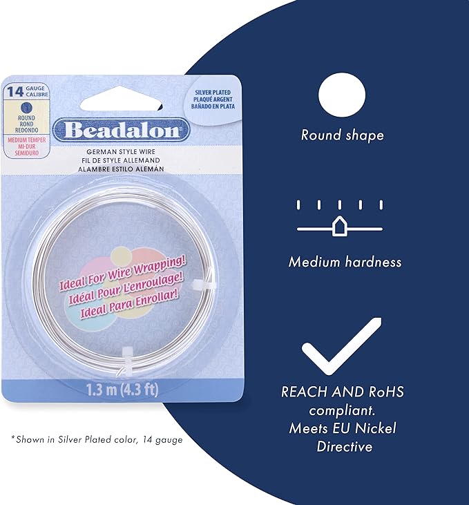 Beadalon German Style Wrapping Wire, 22 Gauge, 10 m / 32.8 ft - Image 2