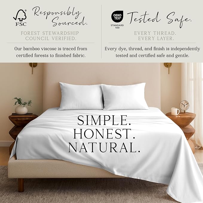 Karissa Mae Cooling Bamboo Viscose King Size Pillowcase Set | 100% FSC - Image 4