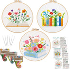 Louise Maelys 3 Pcs Floral Book Embroidery Kit by LouiseMaelys