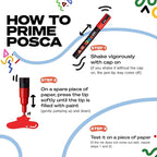 Posca Markers Set, 8 Medium Paint Markers 5M – Soft Tones – White, Sunshine - Image 5