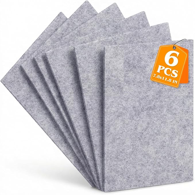Heather Grey Stiff Felt Sheets 2mm Thick by Grainear