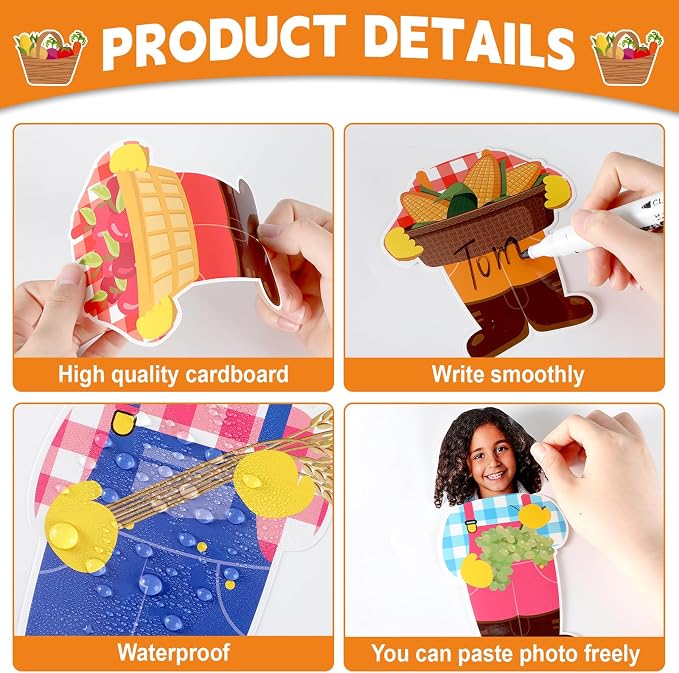 160Pcs Farm Animal Farmer Cutouts Back to School Bulletin Board Decoration Set - Image 3