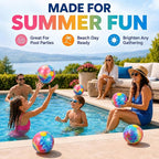 Realspring 12 Pack 8 Inch Tie Dye Beach Balls Bulk Rainbow Themed Pool Toys - Image 6