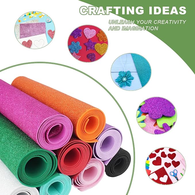 10 Pcs Craft Foam Sheet Roll in 10 Colors 39"x13" Colorful EVA Foam Sheet - Image 4