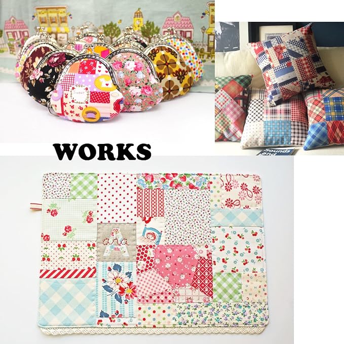 flic-flac 200pcs 4 x 4 inches Cotton Craft Fabric Bundle Squares Patchwork Lint - Image 7