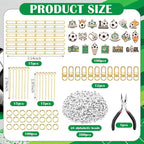 CraftyDream 558 Pcs Soccer Charms Keychain Making Kit DIY Soccer Charms Letter - Image 2