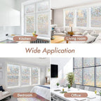 Haton Window Privacy Film, Stained Glass Rainbow Film Decorative Window Clings - Image 9