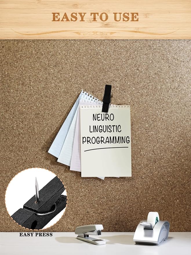 50pcs Black Wooden Push Pin Clips - Image 7