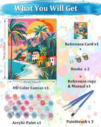 TOCARE Beach Paint by Numbers Kit - Image 2