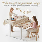 TIQLAB Electric Adjustable Sewing Table, Ergonomic Worktable - Image 4