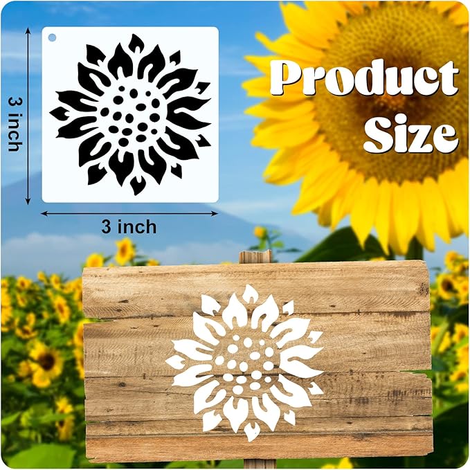 Marspark 72 Pcs Small Stencils for Crafts Reusable 3 Inch Stencils for Painting - Image 2
