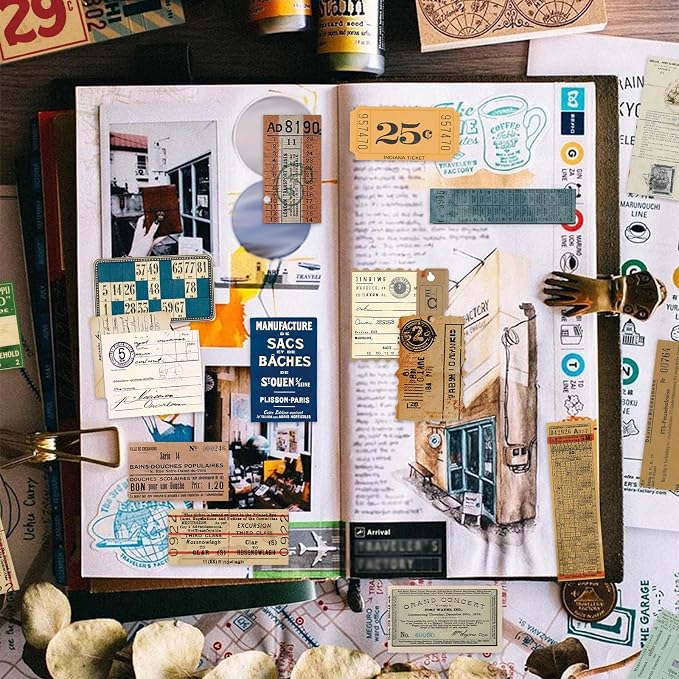 PRSTINCOL 100Pcs Vintage Sticker Pack - Image 2