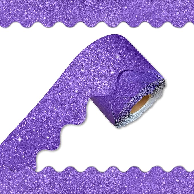 70Ft Shine Bulletin Board Borders，Scalloped Poster Boards Decorations Trim by Unknown