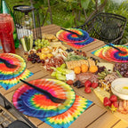 50 Guests Tie Dye Plates and Napkins Party Supplies Tie Dye Party Decorations - Image 6