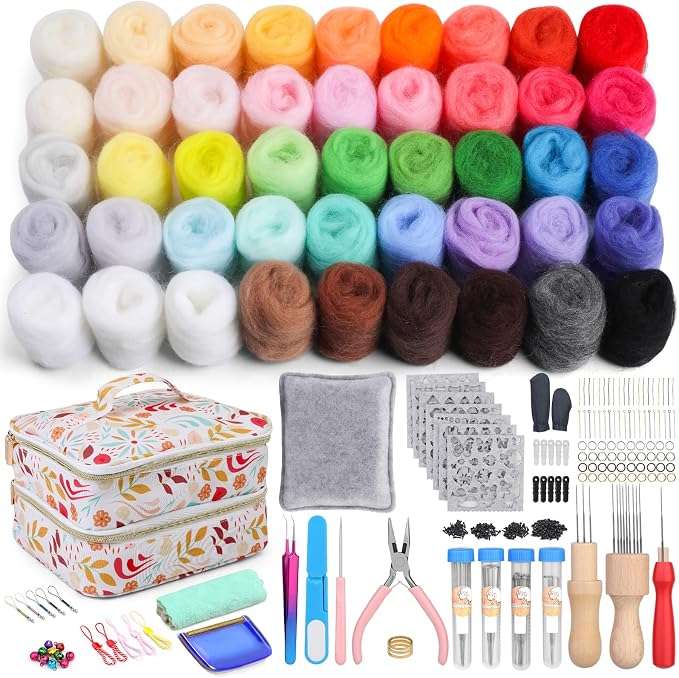 Veroave 385 PCS Needle Felting Kit, Complete Needle Felting Tools and Supplies by Veroave