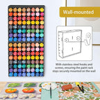 Krafetto 2 Pack 64 Grids Paint Organizer Storage Rack, Wall-mountable Craft - Image 4