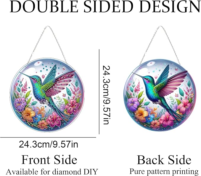JJFox Diamond Art Hanging Kit for Adult, Special Shaped Rhinestone, DIY Acrylic - Image 9