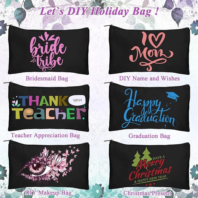 Legigo Blank Canvas Bag Zipper Pouch Makeup Bags Bulk - Image 4