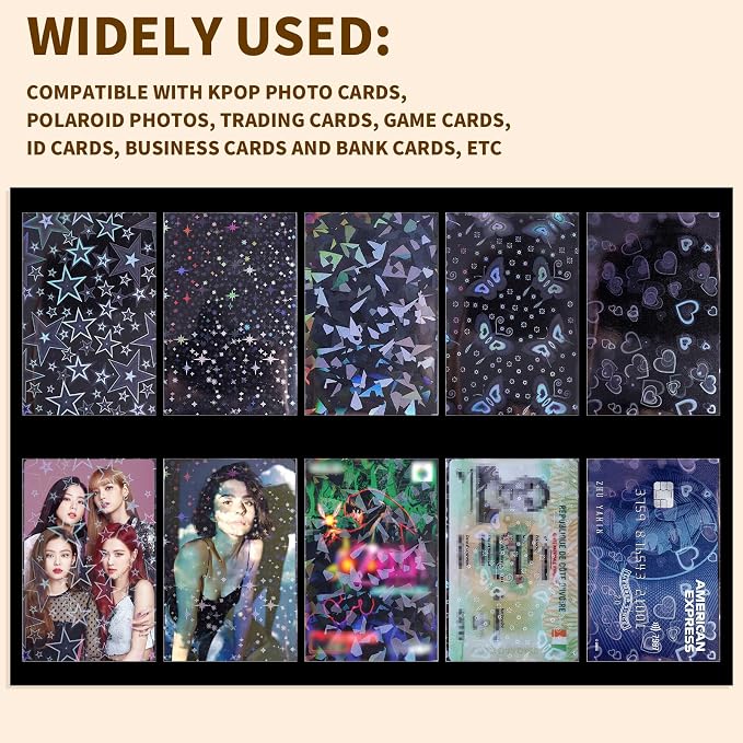 400 Pcs Kpop Photocard Sleeves Holder 58 x 89 mm, Laser Flash Card Covers | - Image 3